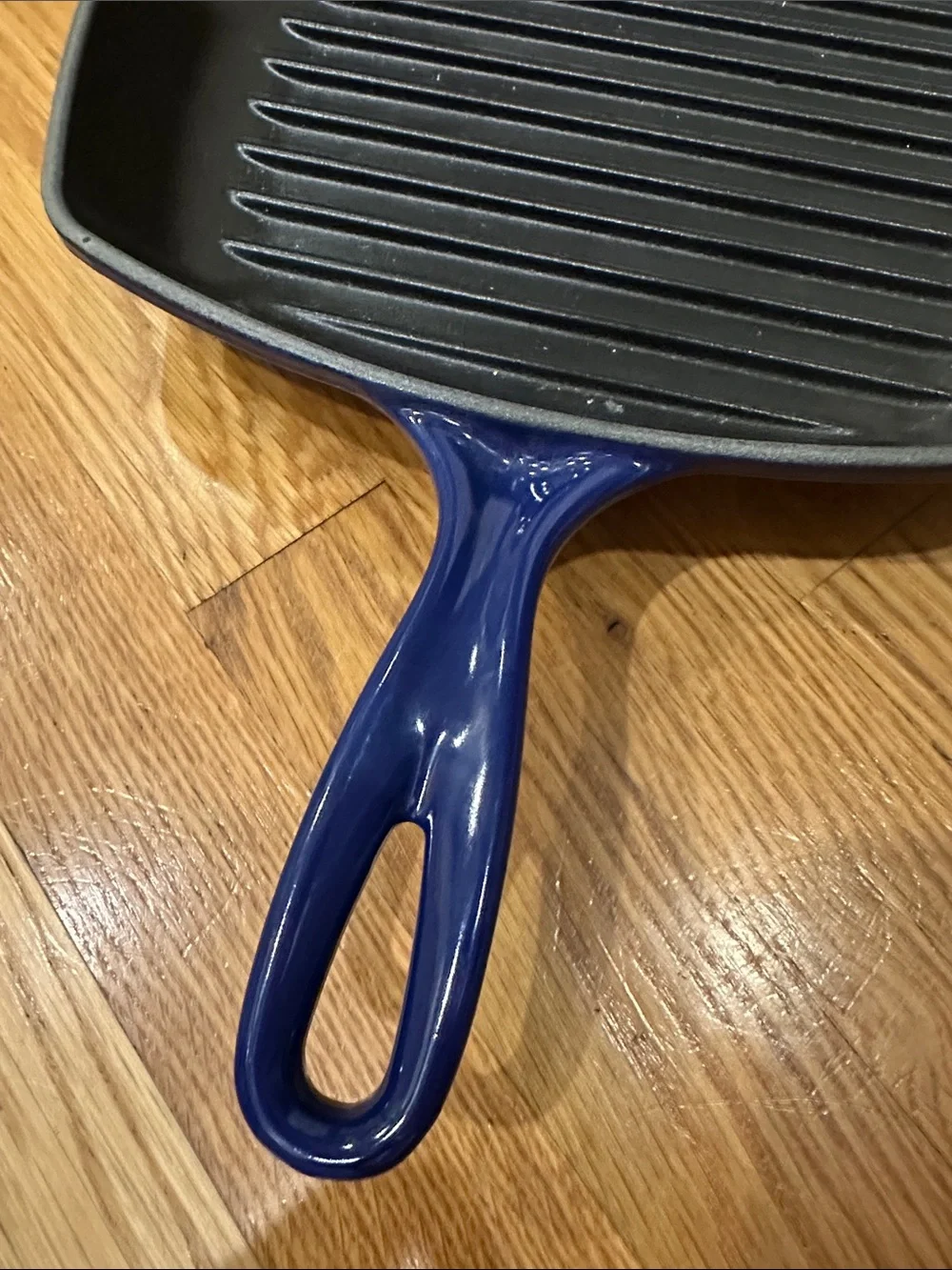 💙 LE CREUSET Cast-Iron Square Grill Pan Blue